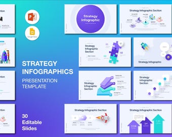 Lichtstragegie Infografik Powergold-Präsentation: Bearbeitbare Geschäftsfolien (Digitaler Download)