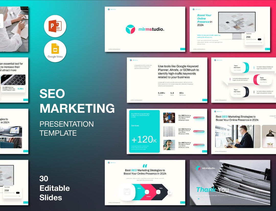 SEO Marketing Powerpoint Presentation: Editable Business Slides ...
