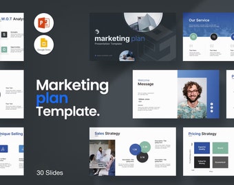 Marketing Plan Presentation Template: Corporate Google Slides & PowerPoint