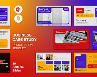 Colorful Business Case Study Presentation Template: Editable PowerPoint & Google Slides