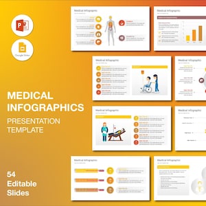 Corporate Medical Infographics Template | Medical Infographic PPT | Orange Medical Infographics PowerPoint | Medical Infographics PowerPoint