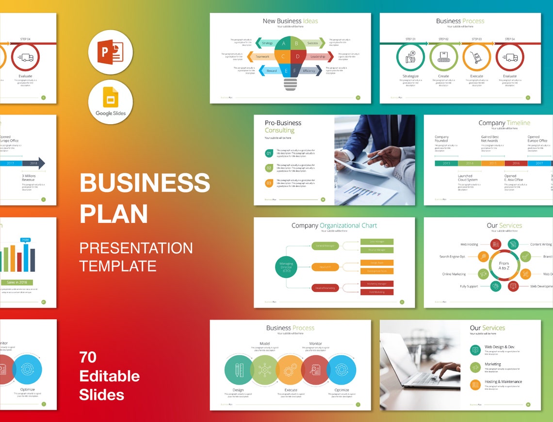 Professional Full Color Business Plan & Startup Presentation Template ...