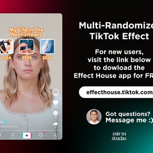 TikTok Effect Multi Randomizer Effect, Random Effect for TikTok, Customizable Tiktok Filter, Fully Editable TikTok Randomizer Effect, TikTok Filter Creator, Filter creator for Tiktok, Random Tiktok Filter Editable