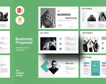Business Proposal Presentation Template: 25 Editable PPT Slides
