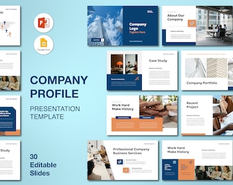 Company Profile Presentation: Editable PPT Template (30 Slides)