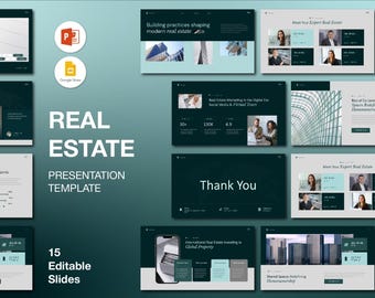 Modèle PowerPoint de Green Real Estate : présentation modifiable de la propriété (téléchargement numérique)