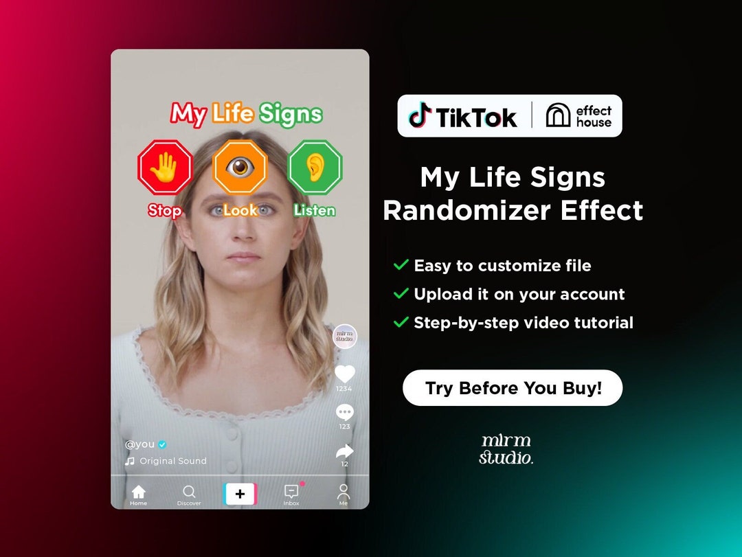 Fully Editable Tiktok Randomizer Effect, Customizable Tiktok Filter ...