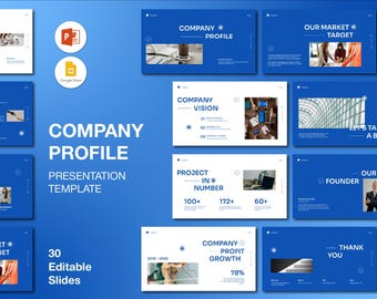 Modern Minimalist Company Profile PowerPoint Template: Editable Business PPT (Digital Download)