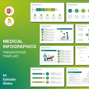 Grüne Medizin Infografik Vorlage: 54 Power Point Folien (Digitaler Download)