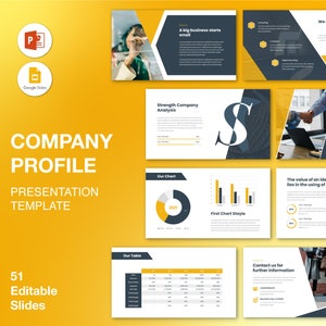 Professional Company Profile Presentation Template - Compatible with PowerPoint and Google Slides