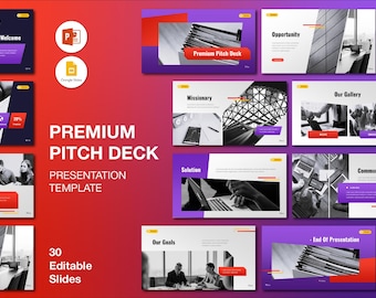 Professional Pitch Deck Presentation Template: Editable PowerPoint & Google Slides