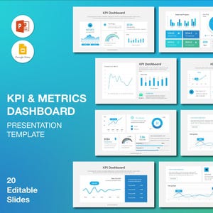 Editable KPI Dashboard Powerpoint Template, KPI Dashboard Kit PowerPoint Templates, kpi dashboard business, KPI modern powerpoint template
