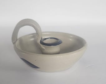 Williamsburg Pottery Salt Glaze Candle Stick