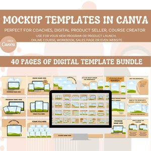 Mockup Templates Mockup Digital Templates Canva Templates  Digital Products Etsy Listing Mockup Templates Bundle