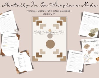 Burnout Recovery Journal: Mental Health Self-Care Planner (Digital Download PDF)
