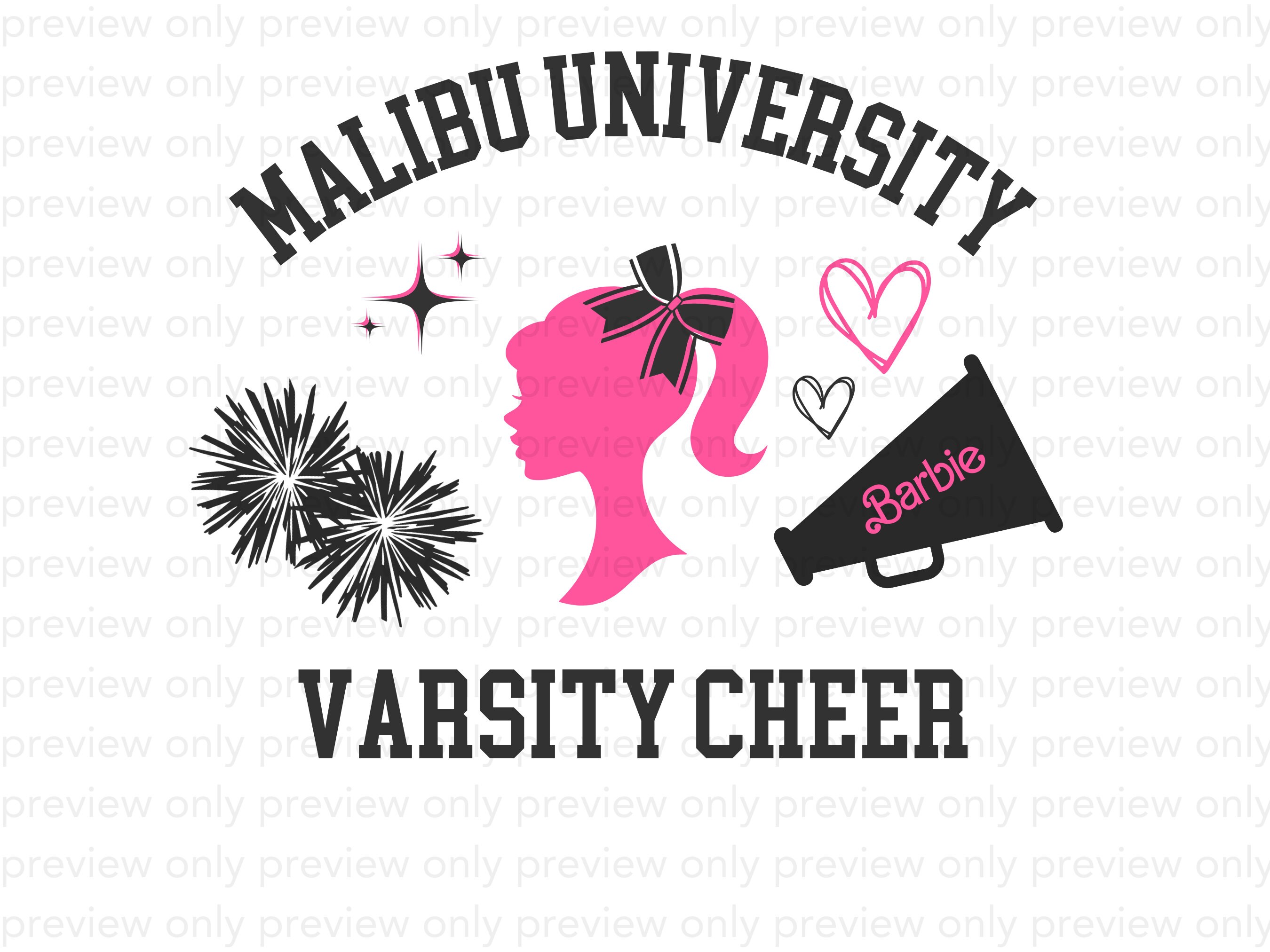 Malibu Varsity Cheer PNG, Malibu University Png, Varsity Cheer