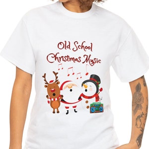 Old school Christmas music, Christmas t shirt, Merry Christmas t shirt, holiday t shirt, Christmas lights, Christmas, Christmas cat t shirt