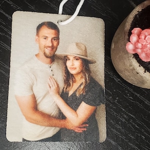 Picture Air Freshener, Cute Freshie Rear View Mirror Pic, Custom Car Freshie, Car Scent, Car Accessories