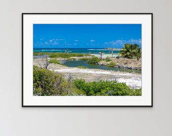 Island of Saint-Martin "Between two waters" - Signed and numbered print