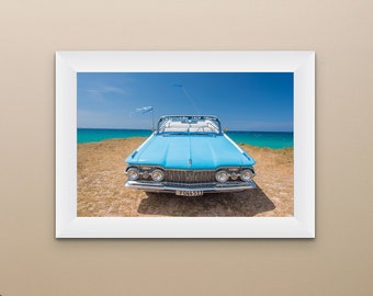 Barbuda "Oldsmobile on the beach" - Signed and numbered print