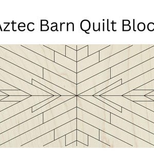 Aztec Wooden Barn Quilt Block: Rectangle DIY Kit
