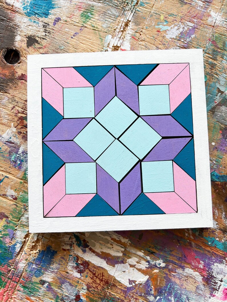 Wooden Barn Quilt Puzzle Craft Kit: Unique Educational Toy and Gift for Her