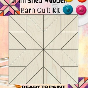 Milky Way Star Wooden Barn Quilt Block: DIY Craft Kit
