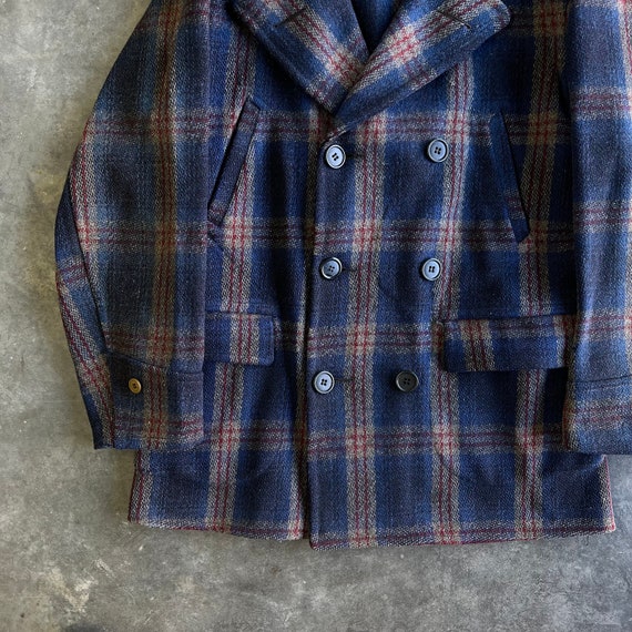 1930s-1940s Plaid Mackinaw Wool Jacket Sears Strong Reliable 1930s-1940s Plaid Mackinaw Wool Jacket Sears Strong Reliable