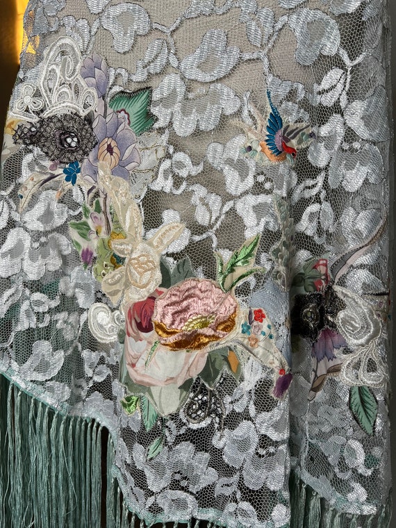 Vintage Custom embroidered fringe designer Jane E… - image 3