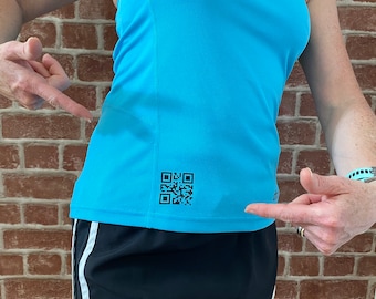 Parkrun QR code Barcode iron-on vinyl transfer for your sports top