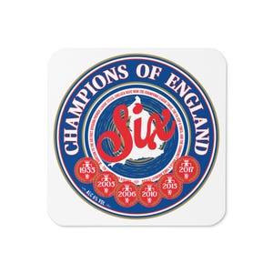 Premium Chelsea FC &quot;Champions of England&quot; Coaster | High-Quality Football Memorabilia | Gift for Blues Fans