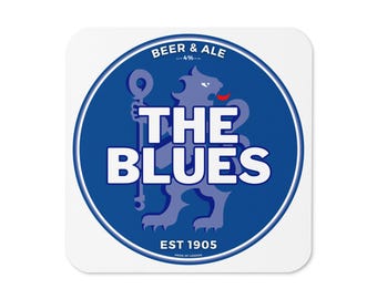 The Blues Minimalist Chelsea FC Coaster – Sleek & Stylish Fan Gift