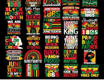 Juneteenth 1865 Mega Bundle PNG, Popular Black History Design, Trendy Black Woman African Digital File