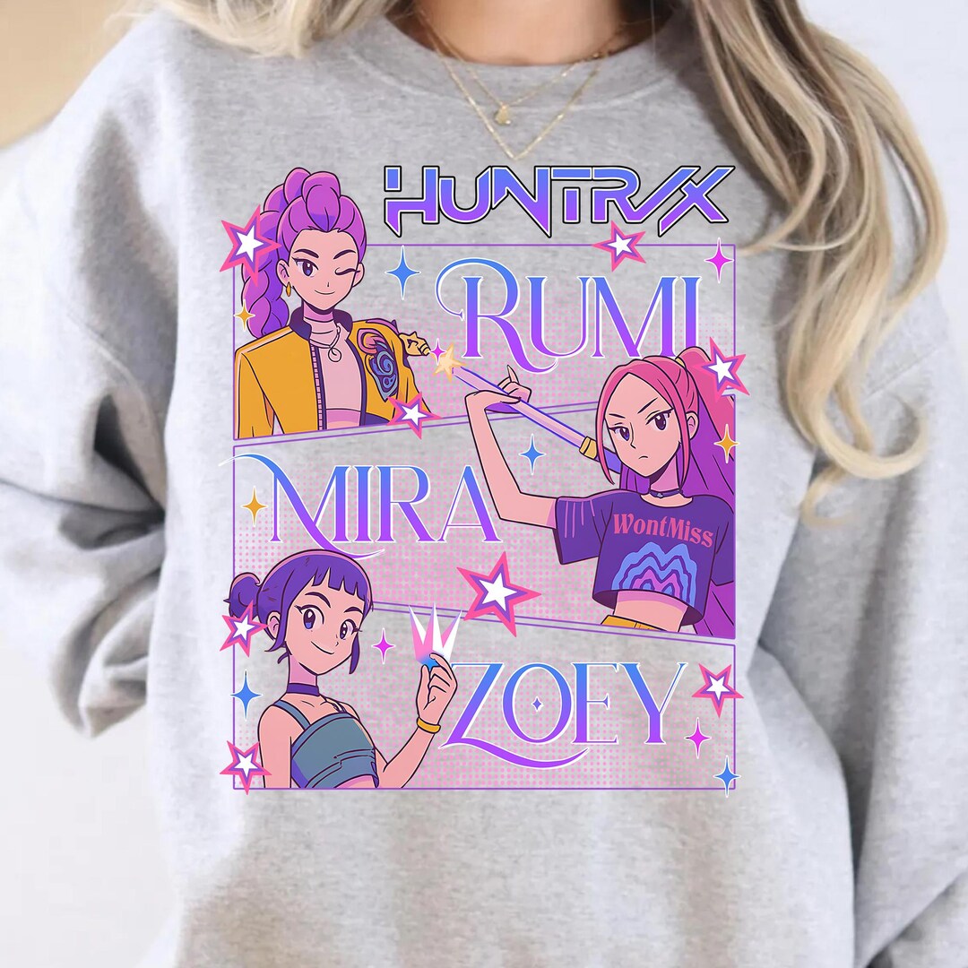 Kpop PNG | Demon Hunters Rumi Mira Zoey Design | Retro Kpop
