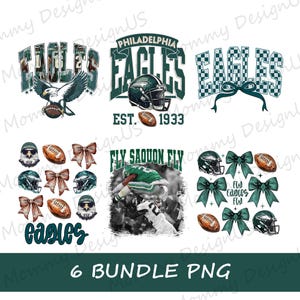 Popular Eagles Bundle PNG | Philadelphia Football Fan Design Digital Download File | Game Day Philly Lover Sublimation for Print PNG
