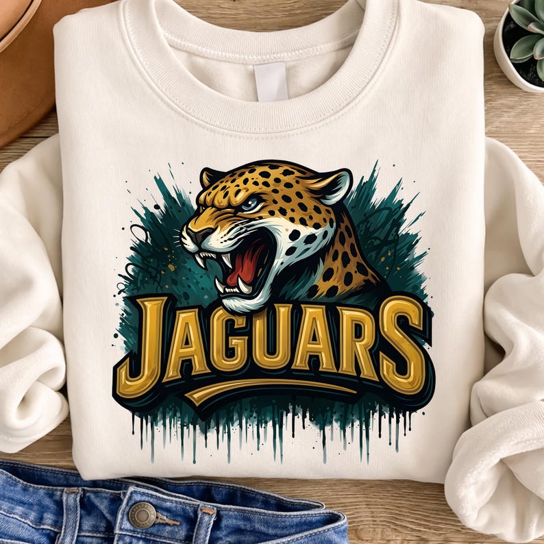 Jaguars PNG, Gold Black Football Team Mascot Design, Game Day Shirt ...