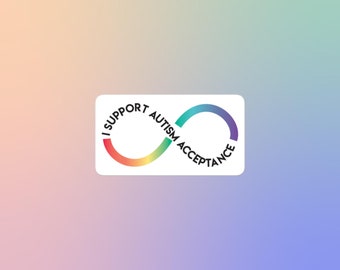 Rainbow Autism Acceptance Sticker