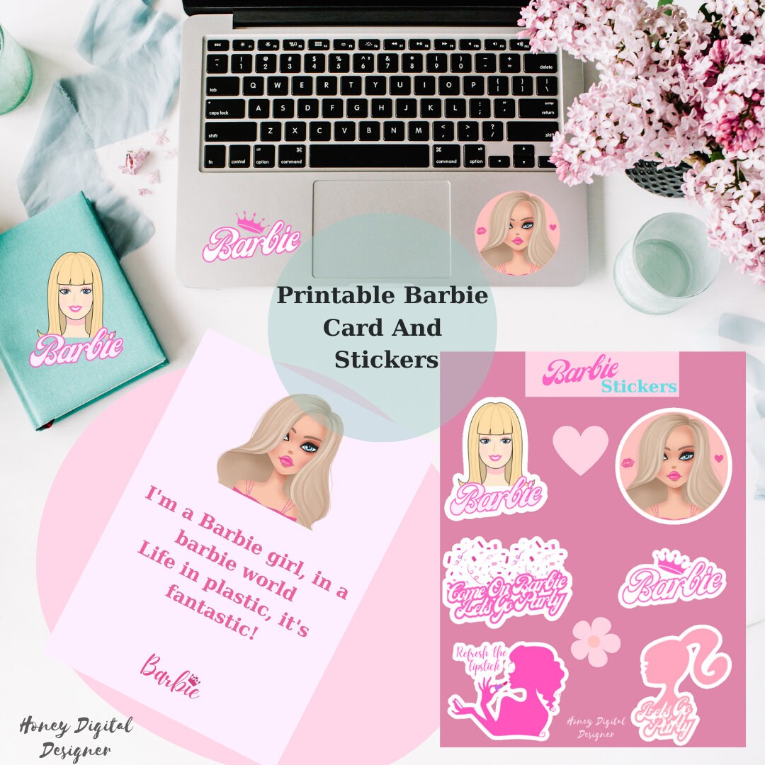 barbie stickers printable