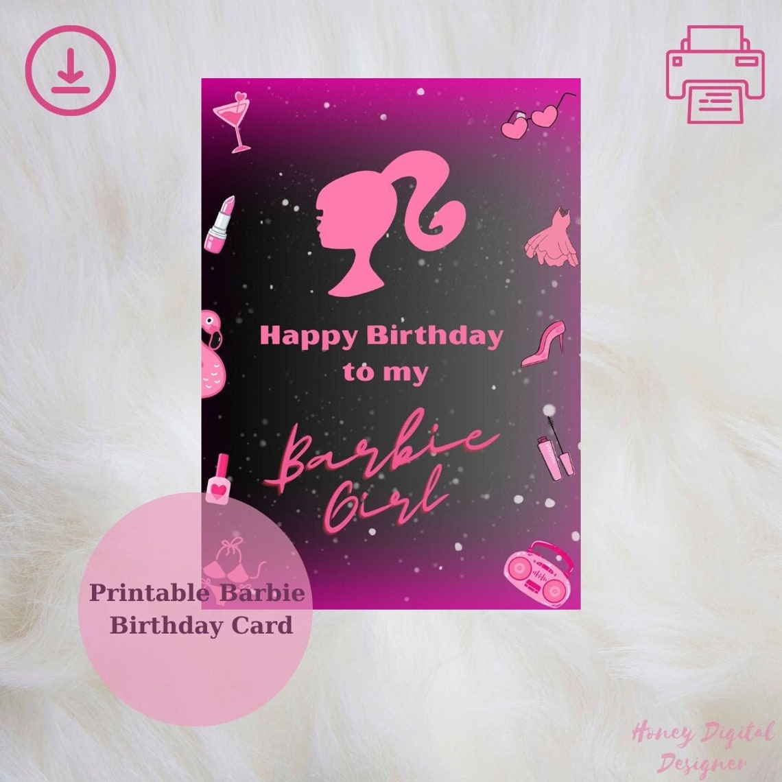 Barbie Birthday Card Printable - Il 1140xN.5134300869 M92z 