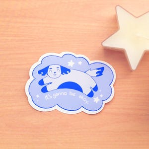 Hundesticker - I'ts gonna be okay | Glossy Vinyl Sticker | Aufkleber | Laptop Sticker | Kawaii Sticker | Cute Sticker | Quotes Sticker