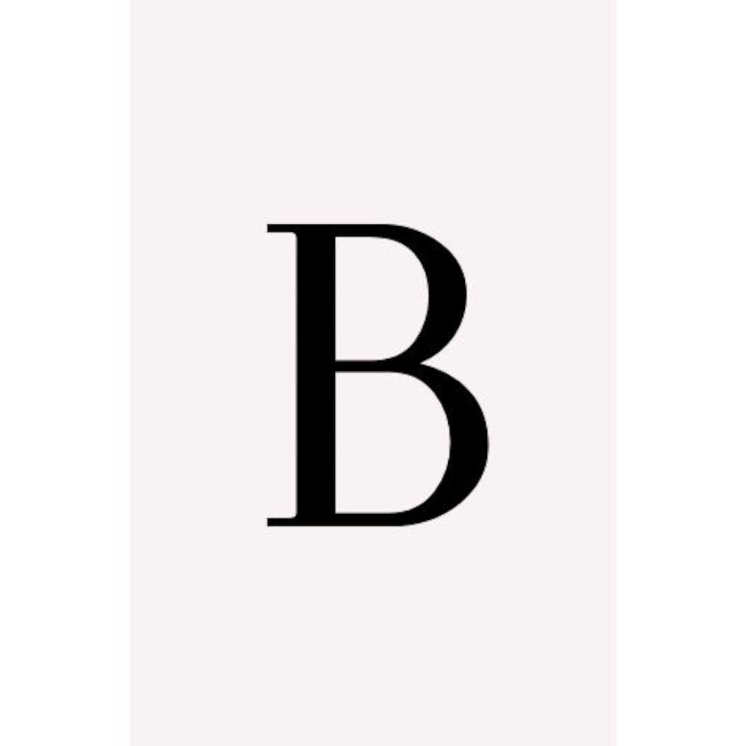 LETTER B POSTER Printable Art Digital Letter C Minimalist - Etsy