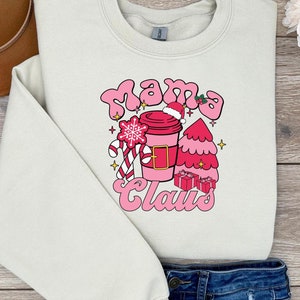 Mama Claus Sweatshirt,Merry Christmas Sweatshirt,Christmas Mom Shirt,Christmas Sweatshirt, Christmas Gift For Mama,Christmas Mama Sweatshirt