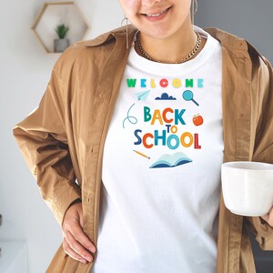 Welcome back to school shirt, teacher shirt, First Day Of School Shirt, Teacher Gift, Welcome back tee, new teacher, V neck,women tank top