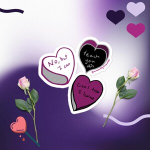 Pegatinas sin burbujas Corazones de San Valentín Orgullo Asexual