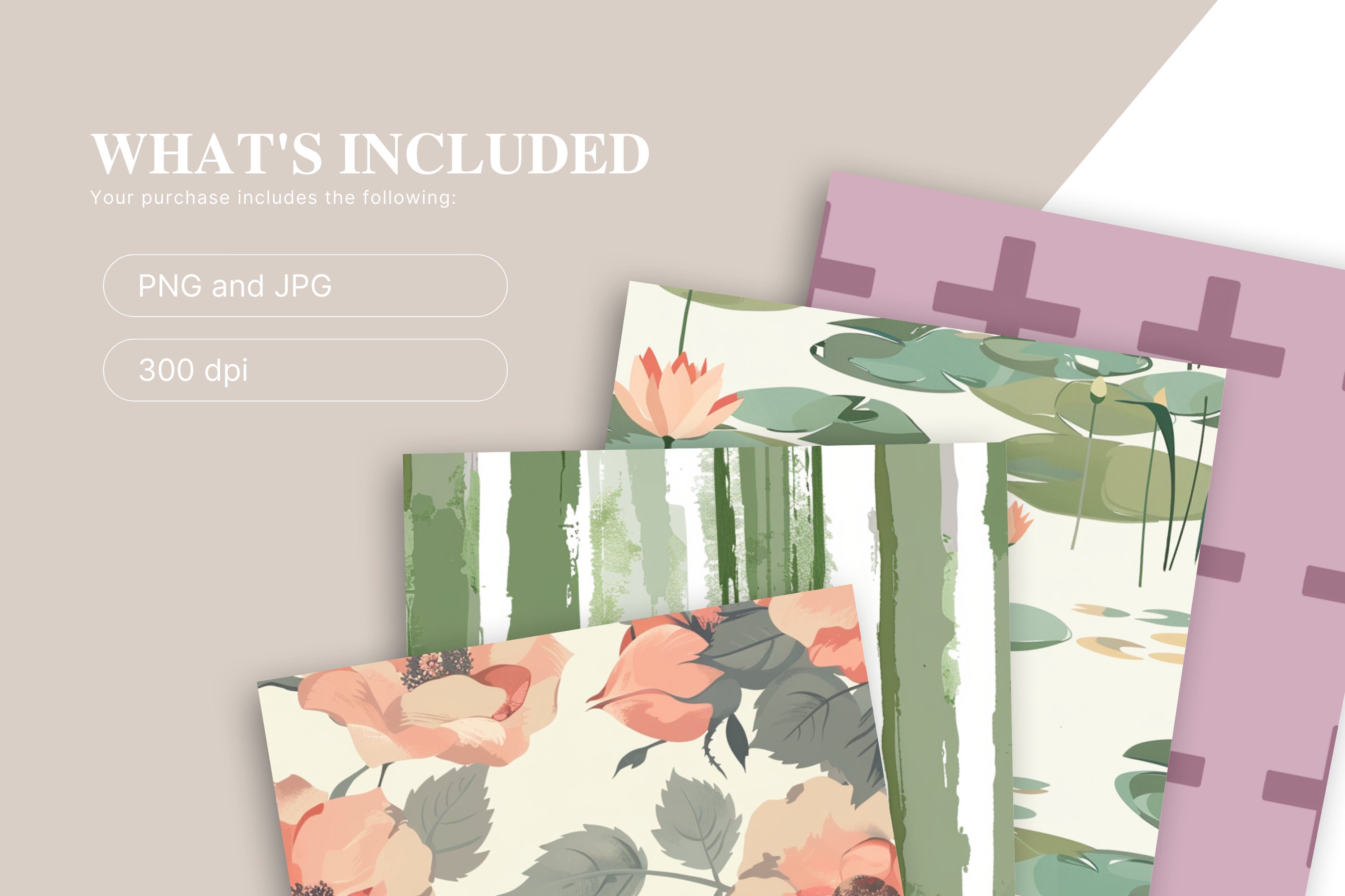 Set of 6 Digital Seamless Paper Textures | Cute Intricate Cottage Chic ...