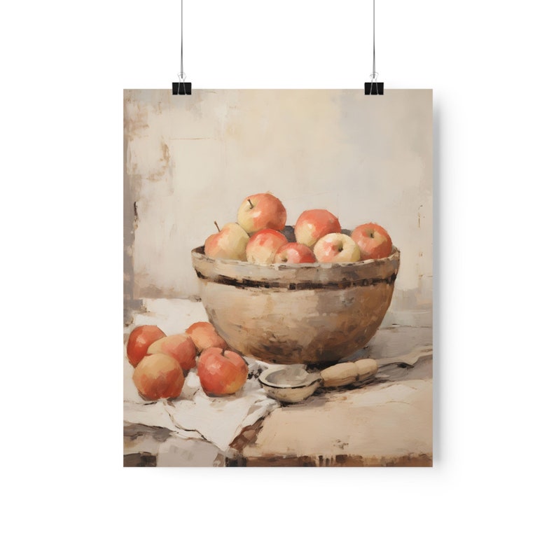 Spanish Kitchen Art Print Country Farmhouse Print Apple Still Life ...