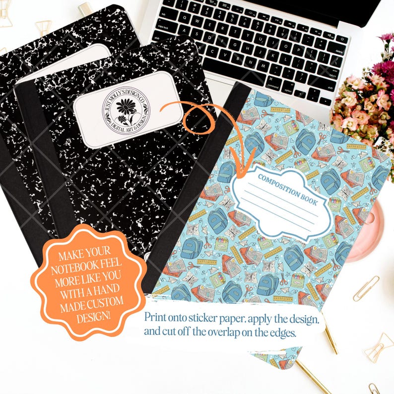 Printable Composition Notebook Cover PNG Download File Back to School ...