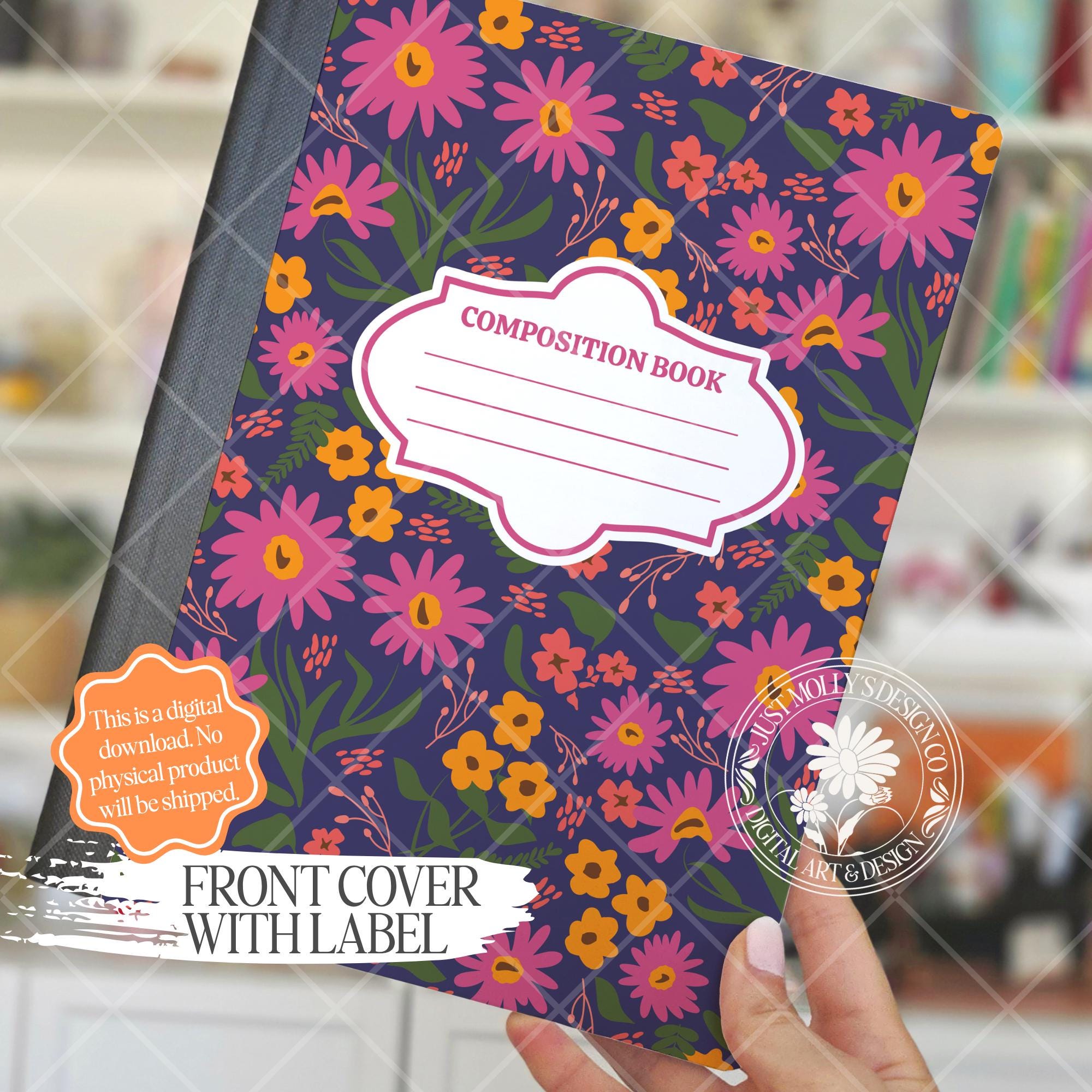 Printable Composition Notebook Cover PNG Download File Back to School ...