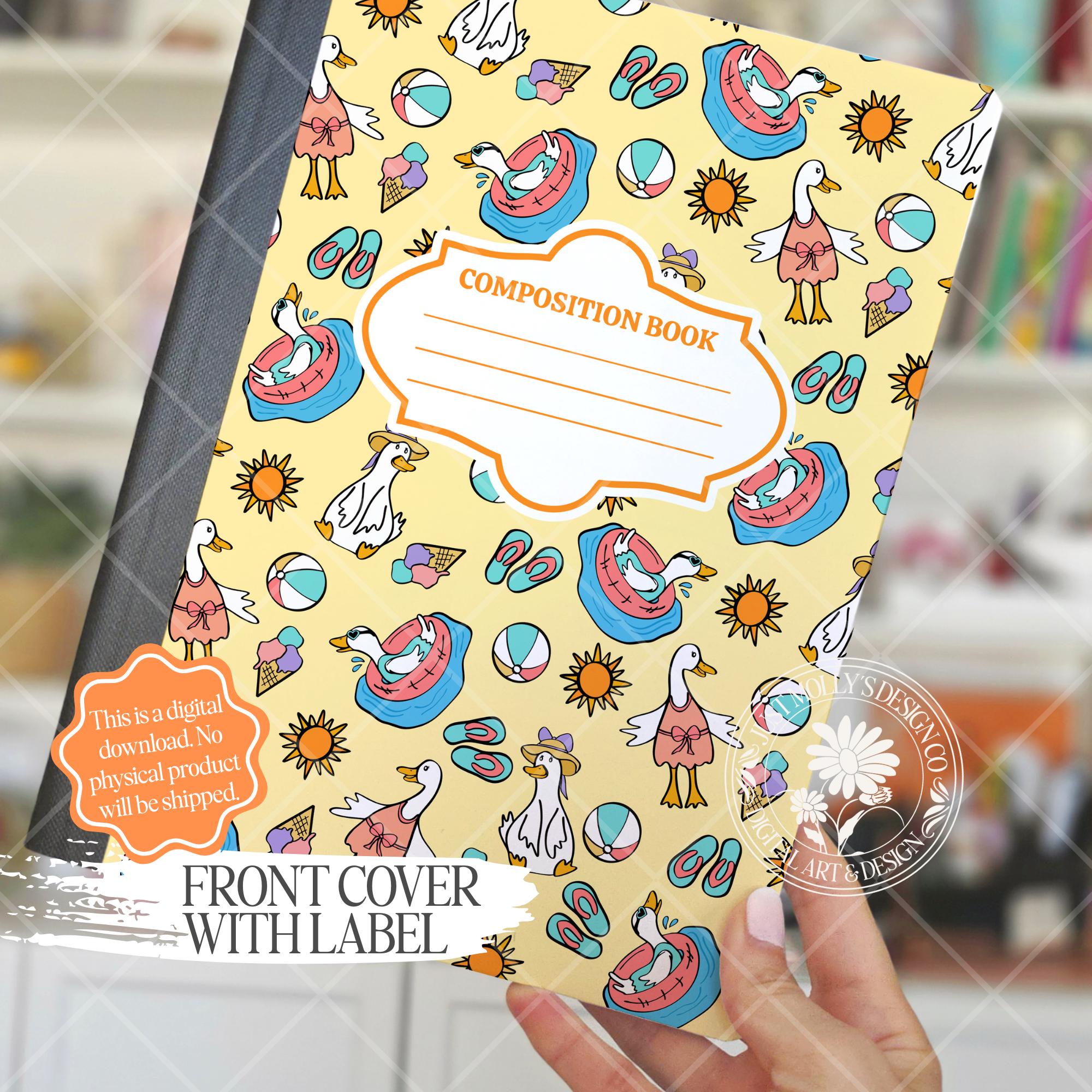 Printable Composition Notebook Cover PNG Download File Back to School ...