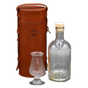 Tube &quot;Medi&quot; cylinder for spirits, hikes, holidays, decorative items, exclusive, manufactory made, sustainable, whiskey rum gin accessories